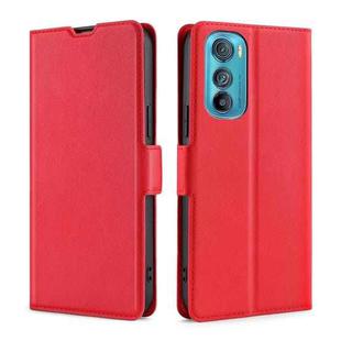 For Motorola Edge 30 Ultra-thin Voltage Side Buckle Horizontal Flip Leather Phone Case(Red)
