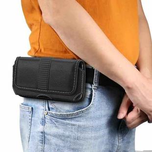 Oxford Cloth Mobile Phone Portable Waist Bag For 5.8-6.1 inch(Black)