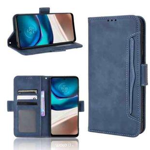 For Motorola Moto G42 Skin Feel Calf Texture Card Slots Leather Phone Case(Blue)