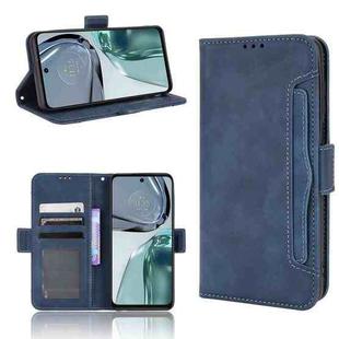 For Motorola Moto G62 5G Skin Feel Calf Texture Card Slots Leather Phone Case(Blue)