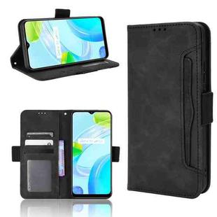 For Realme C30 4G Skin Feel Calf Texture Card Slots Leather Phone Case(Black)