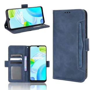 For Realme C30 4G Skin Feel Calf Texture Card Slots Leather Phone Case(Blue)