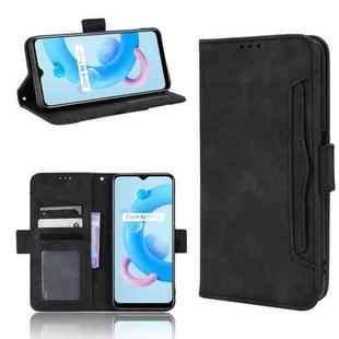 For Realme V20 5G Skin Feel Calf Texture Card Slots Leather Phone Case(Black)