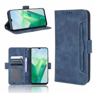 For vivo T2X 5G Skin Feel Calf Texture Card Slots Leather Phone Case(Blue)