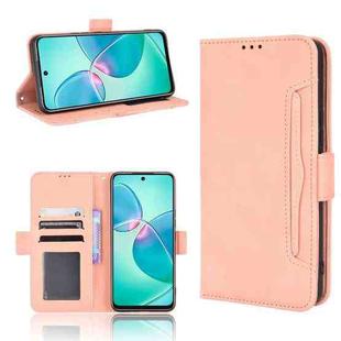 For Infinix Hot 12 Play Skin Feel Calf Texture Card Slots Leather Phone Case(Pink)