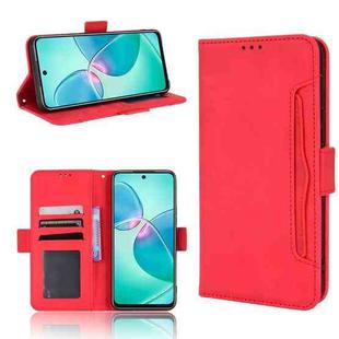 For Infinix Hot 12 Play Skin Feel Calf Texture Card Slots Leather Phone Case(Red)