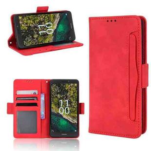 For Nokia C100 Skin Feel Calf Texture Card Slots Leather Phone Case(Red)