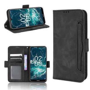 For Nokia C200 Skin Feel Calf Texture Card Slots Leather Phone Case(Black)