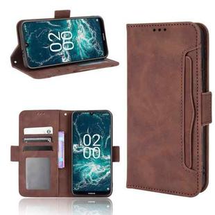 For Nokia C200 Skin Feel Calf Texture Card Slots Leather Phone Case(Brown)