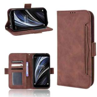 For Oukitel WP12 / WP12 Pro Skin Feel Calf Texture Card Slots Leather Phone Case(Brown)