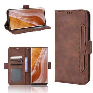 For ZTE Axon 40 Ultra Skin Feel Calf Texture Card Slots Leather Phone Case(Brown)
