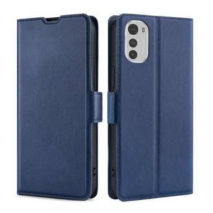 For OPPO K10 5G Ultra-thin Voltage Side Buckle Horizontal Flip Leather Phone Case(Blue)