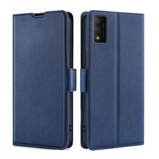 For TCL 30T T603DL Ultra-thin Voltage Side Buckle Horizontal Flip Leather Phone Case(Blue)