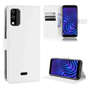 For BLU C5 Max 2022 Diamond Texture Leather Phone Case(White)