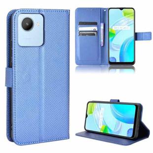 For Realme C30 4G Diamond Texture Leather Phone Case(Blue)