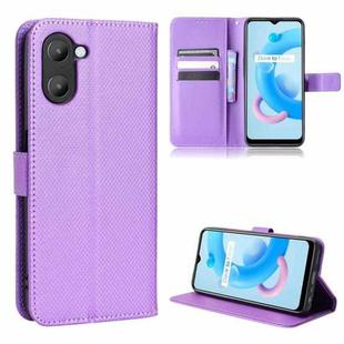 For Realme V20 5G Diamond Texture Leather Phone Case(Purple)
