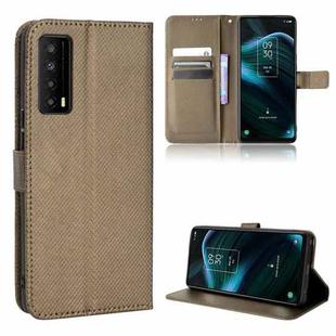 For TCL Stylus 5G Diamond Texture Leather Phone Case(Brown)
