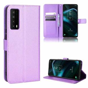 For TCL Stylus 5G Diamond Texture Leather Phone Case(Purple)