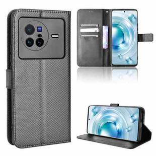For vivo X80 5G Diamond Texture Leather Phone Case(Black)