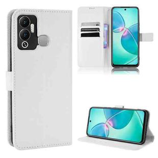 For Infinix Hot 12 Play Diamond Texture Leather Phone Case(White)