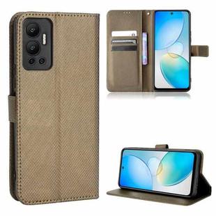 For Infinix Hot 12 Diamond Texture Leather Phone Case(Brown)