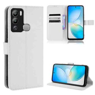 For Infinix Hot 12i Diamond Texture Leather Phone Case(White)