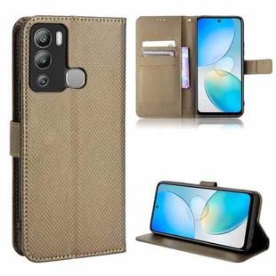 For Infinix Hot 12i Diamond Texture Leather Phone Case(Brown)