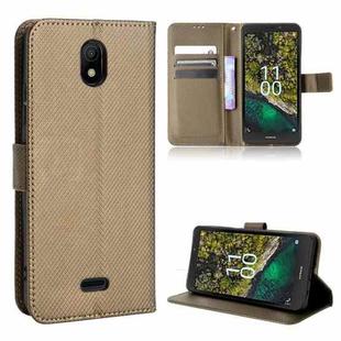 For Nokia C100 Diamond Texture Leather Phone Case(Brown)