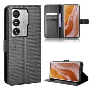 For ZTE Axon 40 Ultra Diamond Texture Leather Phone Case(Black)