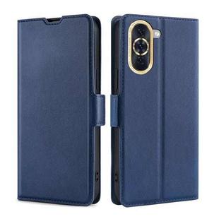 For Huawei nova 10 Ultra-thin Voltage Side Buckle Horizontal Flip Leather Phone Case(Blue)