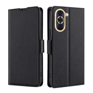 For Huawei nova 10 Ultra-thin Voltage Side Buckle Horizontal Flip Leather Phone Case(Black)