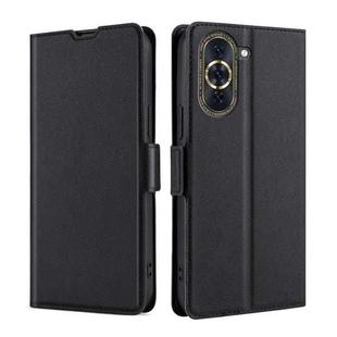 For Huawei nova 10 Pro Ultra-thin Voltage Side Buckle Horizontal Flip Leather Phone Case(Black)