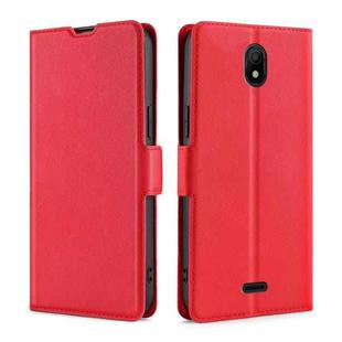 For Nokia C100 Ultra-thin Voltage Side Buckle Horizontal Flip Leather Phone Case(Red)