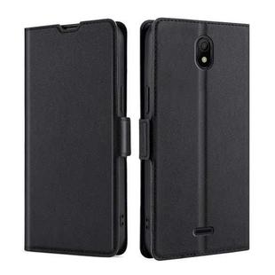 For Nokia C100 Ultra-thin Voltage Side Buckle Horizontal Flip Leather Phone Case(Black)