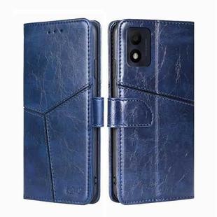 For alcatel 1B 2022 Geometric Stitching Horizontal Flip Leather Phone Case(Blue)