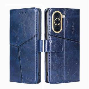 For Huawei nova 10 Geometric Stitching Horizontal Flip Leather Phone Case(Blue)