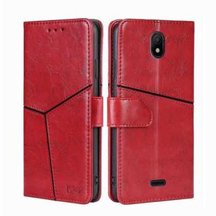 For Nokia C100 Geometric Stitching Horizontal Flip Leather Phone Case(Red)
