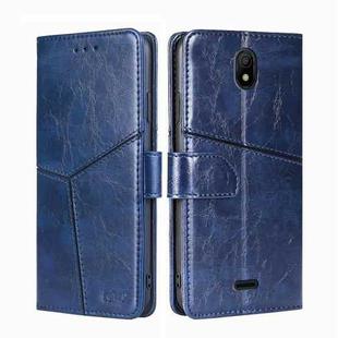 For Nokia C100 Geometric Stitching Horizontal Flip Leather Phone Case(Blue)