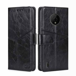 For Nokia C200 Geometric Stitching Horizontal Flip Leather Phone Case(Black)