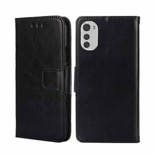 For Motorola Moto E32 4G Crystal Texture Leather Phone Case(Black)