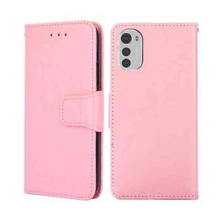 For Motorola Moto E32 4G Crystal Texture Leather Phone Case(Pink)