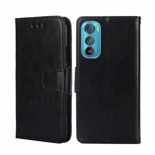 For Motorola Edge 30 Crystal Texture Leather Phone Case(Black)
