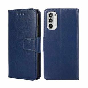 For Motorola Moto G52 4G/G82 5G Crystal Texture Leather Phone Case(Royal Blue)