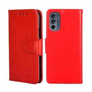 For Motorola Moto G62 5G Crystal Texture Leather Phone Case(Red)