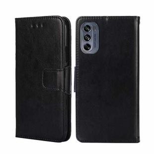 For Motorola Moto G62 5G Crystal Texture Leather Phone Case(Black)