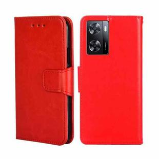 For OPPO A57 4G 2022 Crystal Texture Leather Phone Case(Red)