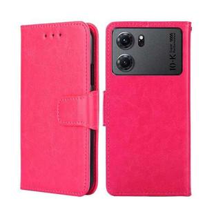 For OPPO K10 5G Crystal Texture Leather Phone Case(Rose Red)