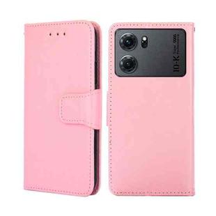 For OPPO K10 5G Crystal Texture Leather Phone Case(Pink)