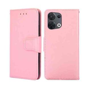 For OPPO Reno8 5G Crystal Texture Leather Phone Case(Pink)