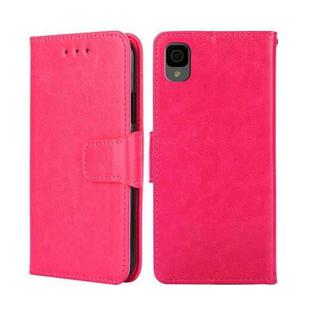 For TCL 30Z/T602DL Crystal Texture Leather Phone Case(Rose Red)